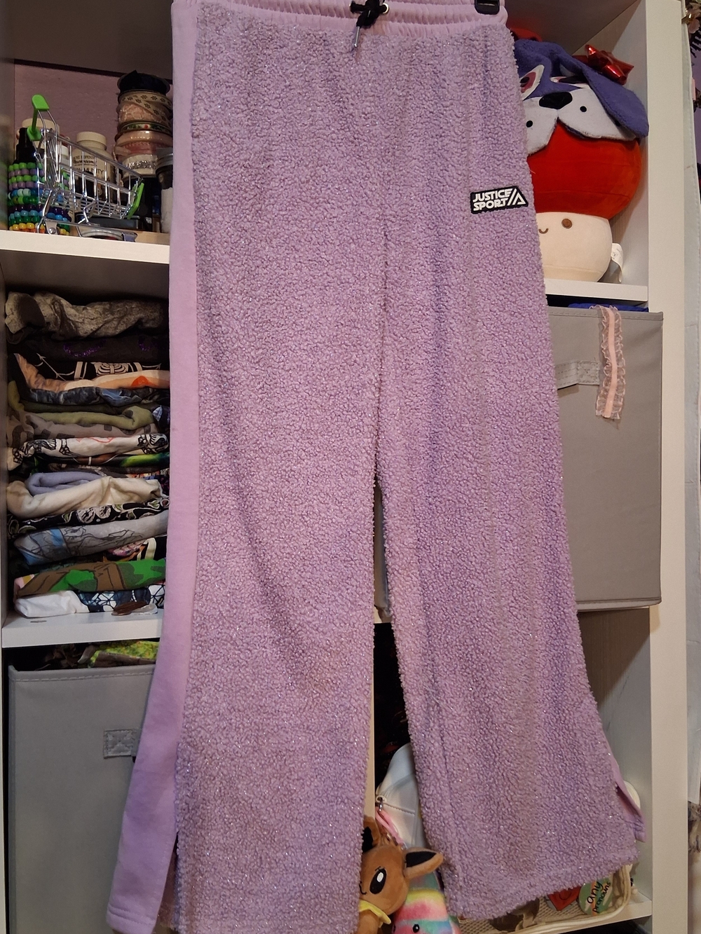 Justice Lavender Sherpa Kids Pants